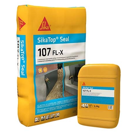 Cementitious waterproofing mortar two component Sikatop Seal