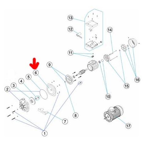Pump flange New Minipump/Hermes IML