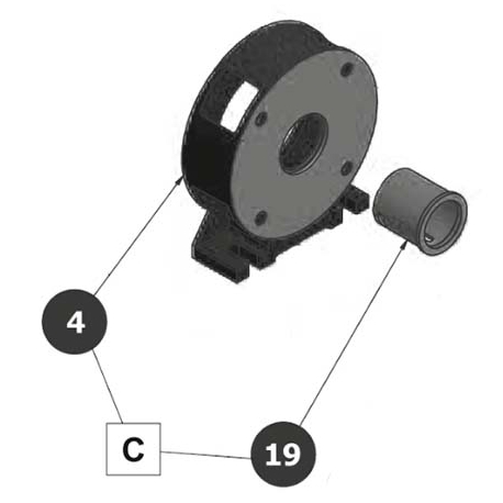 Intermediaplate Cast centrifugal pool pump 2900 rpm P2000 Pahlen