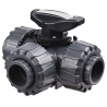 Βάνα σφαιρική pvc 3 Way dual block T Bore TKDIV Fip