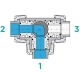 Ball valve pvc 3 Way dual block T Bore LKDFV Fip