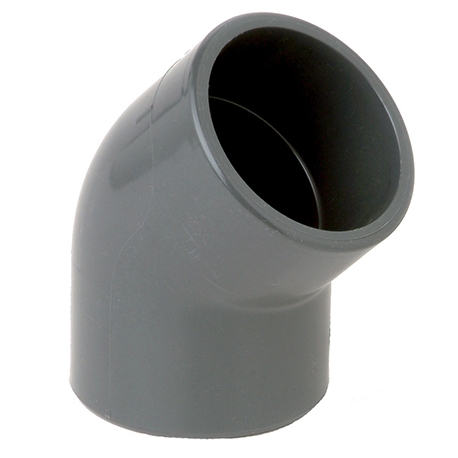 Γωνία pvc-u 45º κολλητή Fip