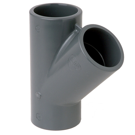Tee plain pvc-u 45º Fip