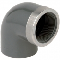 Elbow pvc-u 90º female thread socket reinforced Fip