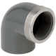 Elbow pvc-u 90º female thread socket reinforced Fip