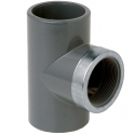 Tee pvc-u 90º female thread socket reinforced Fip