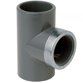 Tee pvc-u 90º female thread socket Fip