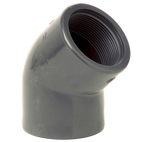 Elbow pvc-u 45º female thread socket Fip