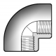 Elbow pvc-u 90º female thread socket Fip