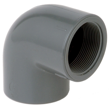 Γωνία pvc-u 90° θηλυκό σπείρωμα Fip