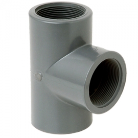 Tee pvc-u 90º female thread socket Fip