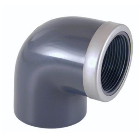 Elbow pvc-u 90º female thread socket reinforced Cepex