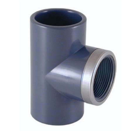 Tee pvc-u 90º female thread socket Cepex
