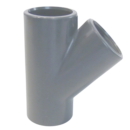 Tee plain pvc-u 45º CH