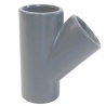 Tee plain pvc-u 45º CH