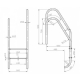 Pool ladder Asymmetrical Standard Kripsol