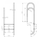 Pool ladder Asymmetrical Muro Kripsol