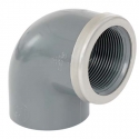Elbow pvc-u 90º female thread socket reinforced CH