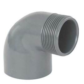 Elbow pvc-u 90º female thread male socket CH