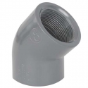 Elbow 45º female threaded solvent gluing CH