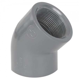 Elbow 45º female threaded solvent gluing CH