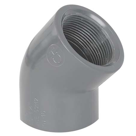 Elbow 45º female threaded solvent gluing CH