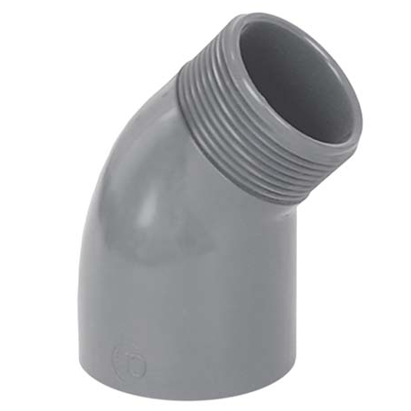 Elbow pvc-u 45º female thread male socket CH
