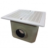 Φρεάτιο πυθμένα μπετού πολυεστερικό 330x330mm πλαστική σχάρα Astral