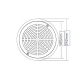 Round drain grille flat Aqua line