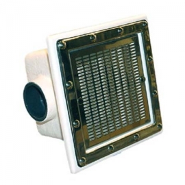 Main drain in polyester 250x250mm plastic grille AS