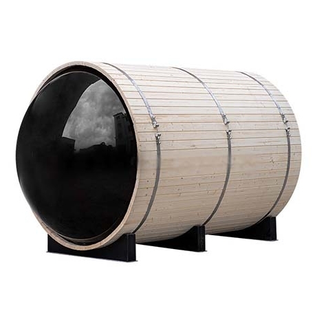 Outdoor sauna room Panoramic Barrel Drops