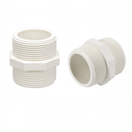 Connector straight white M44