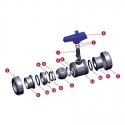 Union nut valve PE e-QUA Cepex