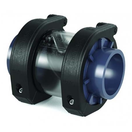 Check valve transparent body in-line pvc-u Hydroten