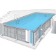 Swimming pool steel panel liner complete kit 4x10x1.5m H²O