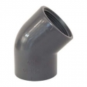 Elbow pvc screw female threaded 45° AK Palaplast