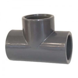 Tee plain pvc screw 90° AK Palaplast