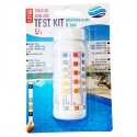 Strips tester free & total chlorine/bromine/pH/alkalinity/hardness PQS